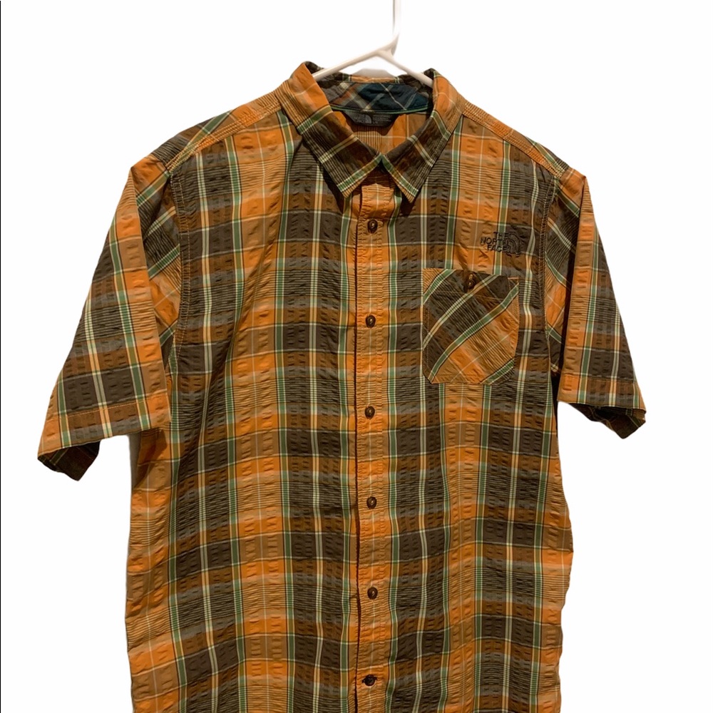 NORTHFACE ALOCOSTE QUICK DRY SEERSUCKER SHIRT SZ L